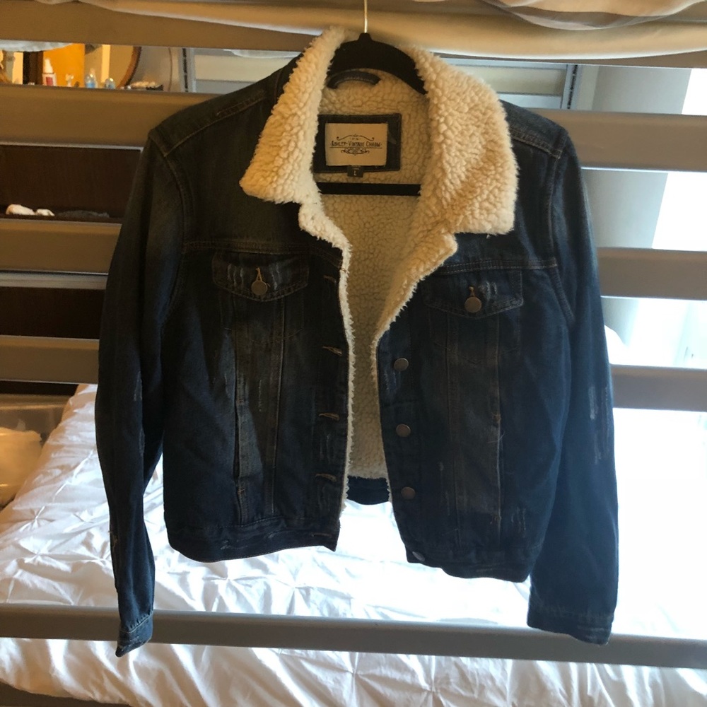 Dry Goods Jean Jacket with Fur